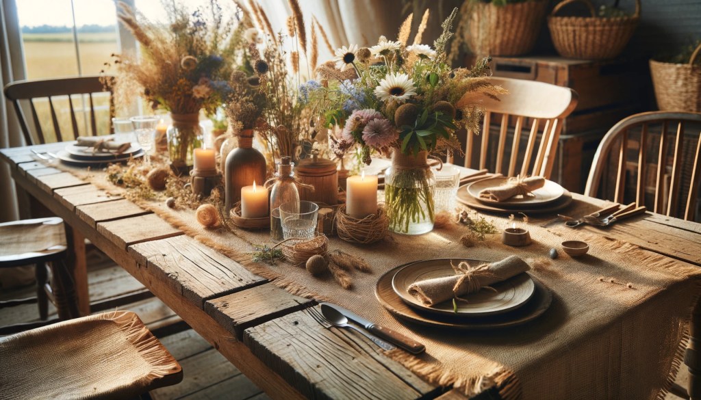 Sublimer une table avec une décoration champêtre Sublimer une table avec une décoration champêtre